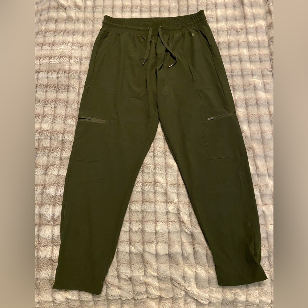 Military-green Calia joggers, size large.